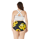 Women Plus Size High Waist Bikini Set Two Piece Swimsuit