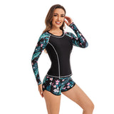 Long Sleeve Bathing Suit Two Piece Swimsuit